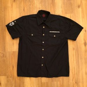 Men’s Rammstein Button Down Work Shirt 90s Band